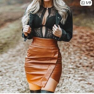 TRENDY DOLLZ Sassy Vegan Faux Leather Mini Skirt